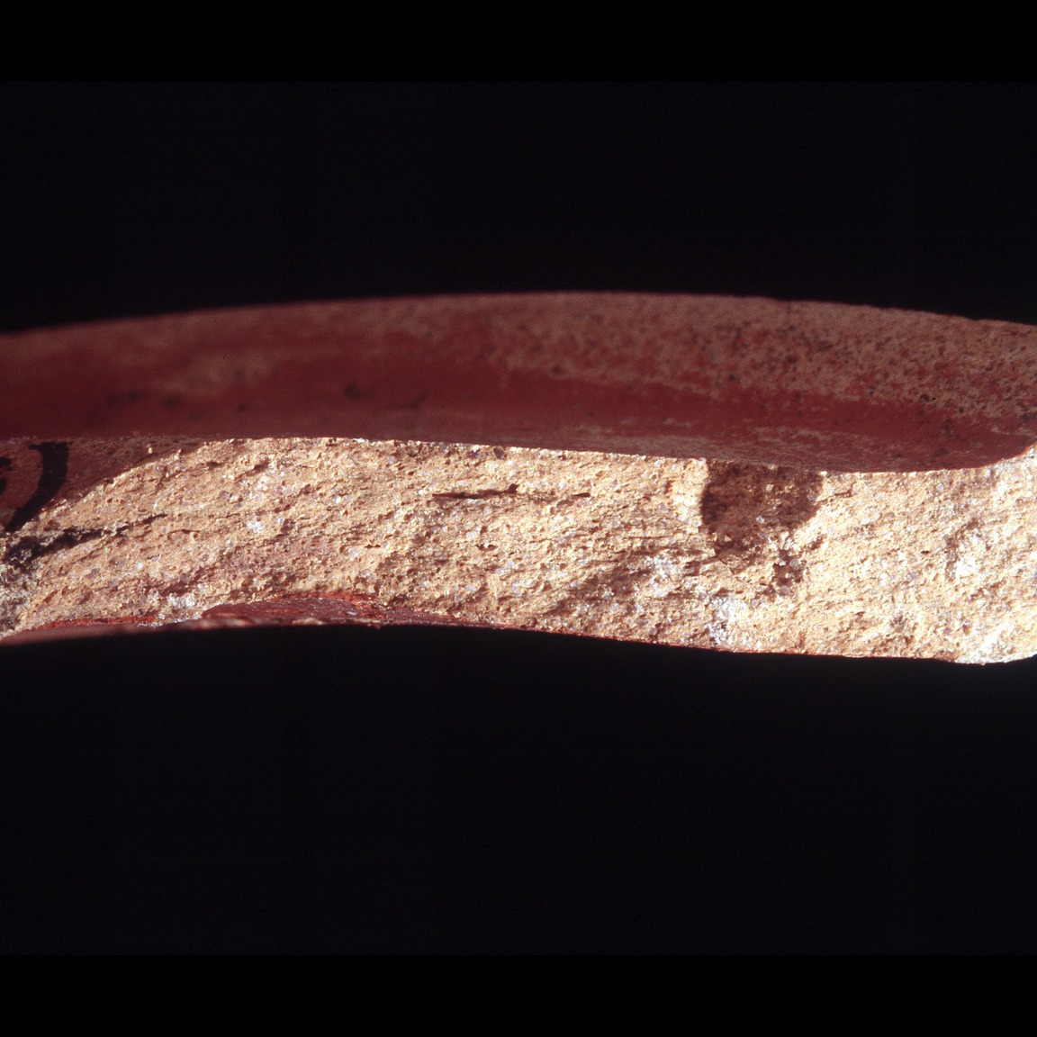 Plate 8: Fresh sherd break of GAB TR 1B (width of field 24 mm)