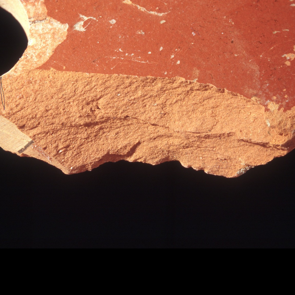 Plate 28: Fresh sherd break of SIN SA (width of field 24 mm)