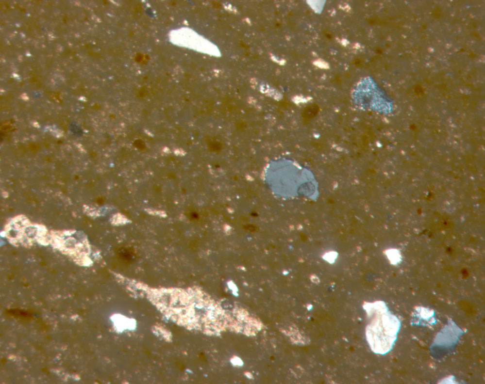 Plate 55.1: Photomicrograph of NOG WH 4 (XPL) (width of field 1.74 mm)